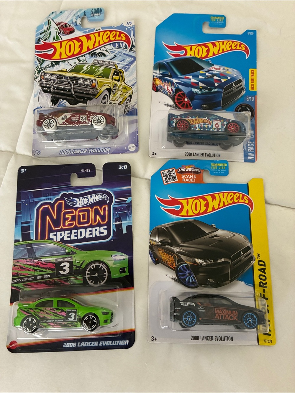 Hot Wheels 2008 Lancer Evolution Toy Car - Assorted Green, Black, White